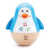 Hape Stehauf-Pinguin, Stehaufmännchen aus Holz, blau, Babyspielzeug ab 6...