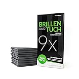 INSTADRIVE Brillentücher 9 Stück 20x20cm – Brillenputztücher aus Microfaser...