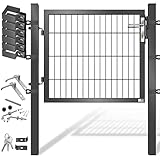 KESSER® Gartentor Premium Gartentür aus Metall verzinktem Stahl, Gartentür...