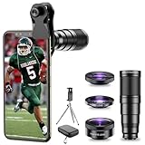 APEXEL Phone Lens Kits-22x Teleobjektiv / 205 °Fisheye-Objektiv / 120...