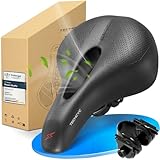 TECHCYC Fahrradsattel, Fahrradsitz Memory Schaum, Komfortabel Atmungsaktiv...