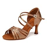 Uonpie Standard Tanzschuhe Damen Latein 7.5cm Bachata Tango Tanzschuhe Salsa...