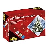 Idena 8325058 - LED Lichterkette mit 80 LEDs in Warmweiß, mit 8 Stunden Timer...