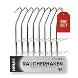 Räucherhaken [8er Set] Fleischerhaken Edelstahl für Fisch und Fleisch |...