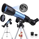 Teleskop Astronomie für Kinder Erwachsene, 360/50mm HD Refraktor Teleskop,...