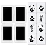 Baby Handabdruck und Fußabdruck Set - 4pcs Handabdruck Baby Tintenloses...