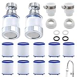 14 Stück Wasserfilter Wasserhahn, 2 Pcs 360° Wasserhahn Filter+9 Pcs...