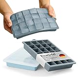 Blumtal Eiswürfelformen Silikon 2x24er - Eiswürfelform mit Deckel - Silikon...