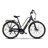 Jeep Unisex – Erwachsene TLR 7010 E-Bike, Schwarz, 28 inches