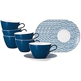 Seltmann Weiden Life Fashion Milchkaffeetassen mit Untertassen 6er Set – 370...