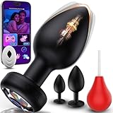 Analplugs 4-teilige Set mit Analdusche für Analverkehr - AI-Sync Dildo Vibrator...