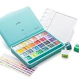 HIMI Twin Cup Jelly Gouache Paint Set, 48 Colors 12g, Jelly Cup Design, Non...