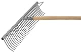 Flora Rasenrechen 60 cm Breite mit 32 Zinken - extrem robuste Ausführung - ohne...