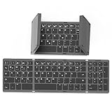 BRIMFORD Faltbare Tastatur Deutsch QWERTZ Nummernblock - Kabellos Tragbar...