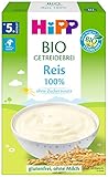 HiPP Bio Getreidebrei 100% Reis (6 x 200g), nach dem 5. Monat, glutenfrei, ohne...