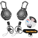 Oaridey 2er-Pack magnetischer einziehbarer Schlüsselanhänger, taktische...