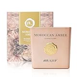 Airkeep Duftkerze Morrocan Amber, 220g Kerze mit langer Brenndauer bis zu 46...