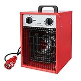 HENGMEI Elektroheizer Heizlüfter Bauheizer 5KW Baustellenheizer Elektroheizung...