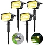 4 Stück Solarstrahler für den Außenbereich, 72 LED, Solarlampe, für den...