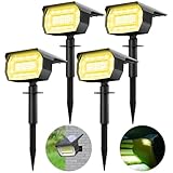 LOTMOS Solarstrahler für Außen Garten [4 Stück/ 72LED] Solarlampen für...