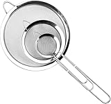 Relota 3 Stück Sieb Set 19/25/35 cm, Küchensieb Edelstahl mit Verstärktem...