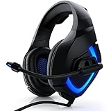 CSL - USB Gaming PC Headset mit Mikrofon - Kabelfernbedienung Externe Soundkarte...