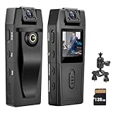 Hersance Bodycam, Körperkamera mit Audio- und Videoaufzeichnung mit 128GB...