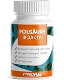 Folsäure BIOAKTIV 400µg - 365 Folsäure Tabletten mit Biofolate® L-5-MTHF...