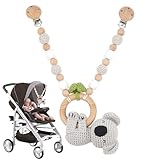 CHRI Kinderwagenkette Holz Baby Kinderwagenspielzeug Mädchen Junge Kinderwagen...