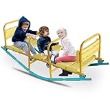 Kinderwippe，3 Sitzer Schaukelwippe, Gartenwippe bis 136 kg belastbar, Kinder...