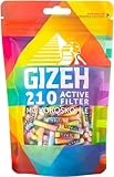 GIZEH RAINBOW Active Filter – Aktivkohlefilter 6 mm Durchmesser im 210er Pack...