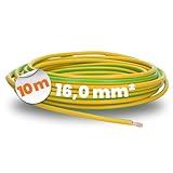 10 Meter Lapp 4520006 H07V-K 16,0 mm² grün-gelb I Erdungskabel I Schutzleiter...
