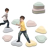Balanciersteine für Kinder 8 Stück,Abenteuer Gleichgewicht Stein,Rutschfester...