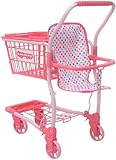KOOKAMUNGA Kids Spielzeug-Einkaufswagen mit abnehmbarem Korb | Realistischer 2...