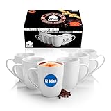 12 Stück Kaffeebecher 300ml aus hochwertigem echtem Porzellan - Tassen zum...