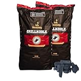 BlackSellig Steakhouse Grillkohle - Premium Quebracho Blanco Holzkohle | Lange...