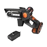 WORX WG325E Nitro Profi Mini Akku-Kettensäge 20V, Einhand Ast-Säge, starker...