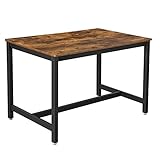 VASAGLE Esszimmertisch für 4 Personen, Esstisch, Küchentisch, 120 x 75 x 75...