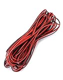 QWORK® 10 Meter 22AWG Elektrischer Draht, 2-adriges schwarz-rotes Elektrischer...