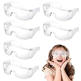6 Stück Schutzbrille Transparent Kinder, Schutzbrille Arbeitsschutzbrille,...