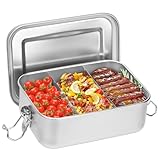 Lunchbox aus Edelstahl, Lunchbox mit Fach, 850 ml Lunchbox, brotdose kinder mit...