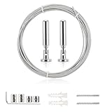 Holtrae 5 m Wandhalterung Set,Edelstahl Vorhangdraht,Gardine...