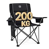 TIMBER RIDGE Campingstuhl Faltbar 200KG Übergroß 63cm Sitzbreit Klappstuhl...