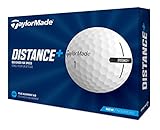 TaylorMade Distance+ Golfbälle, 12 Bälle,(4 x 3-er Set), Weiß,...