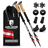 ALPIN LOACKER Teleskop Wanderstöcke Aluminium mit Korkgriff I Leichte Nordic...