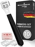 Schwertkrone Hornhauthobel Set mit 10 Klingen [MADE IN SOLINGEN - GERMANY] –...