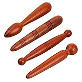 Wisebom 4 Stücke Fuß Holz Massagestab, Trigger Holz Massage-Werkzeug Massage...