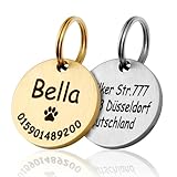 TMT Premium Stabile Hundemarke mit Gravur Edelstahl-Hunde-Anhänger |...