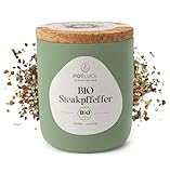 POTLUCK | Bio Steakpfeffer mit Meersalz | Gewürzmischung im Keramiktopf | 70g |...