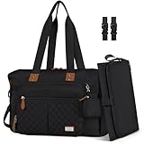 RAINSMORE Baby Wickeltasche Groß mit Schnullertasche und Wickelunterlage...